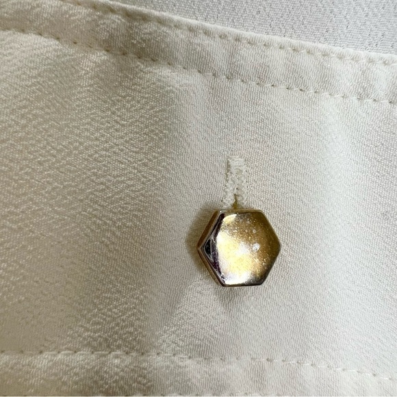 Vintage Bay Club ivory white flowy long sleeve blouse 14 - Picture 7 of 9